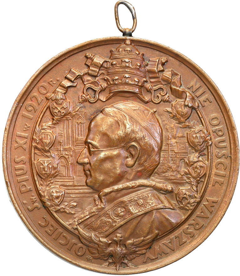 Polska. Medal 1930 Pius XI - Cud nad Wisłą